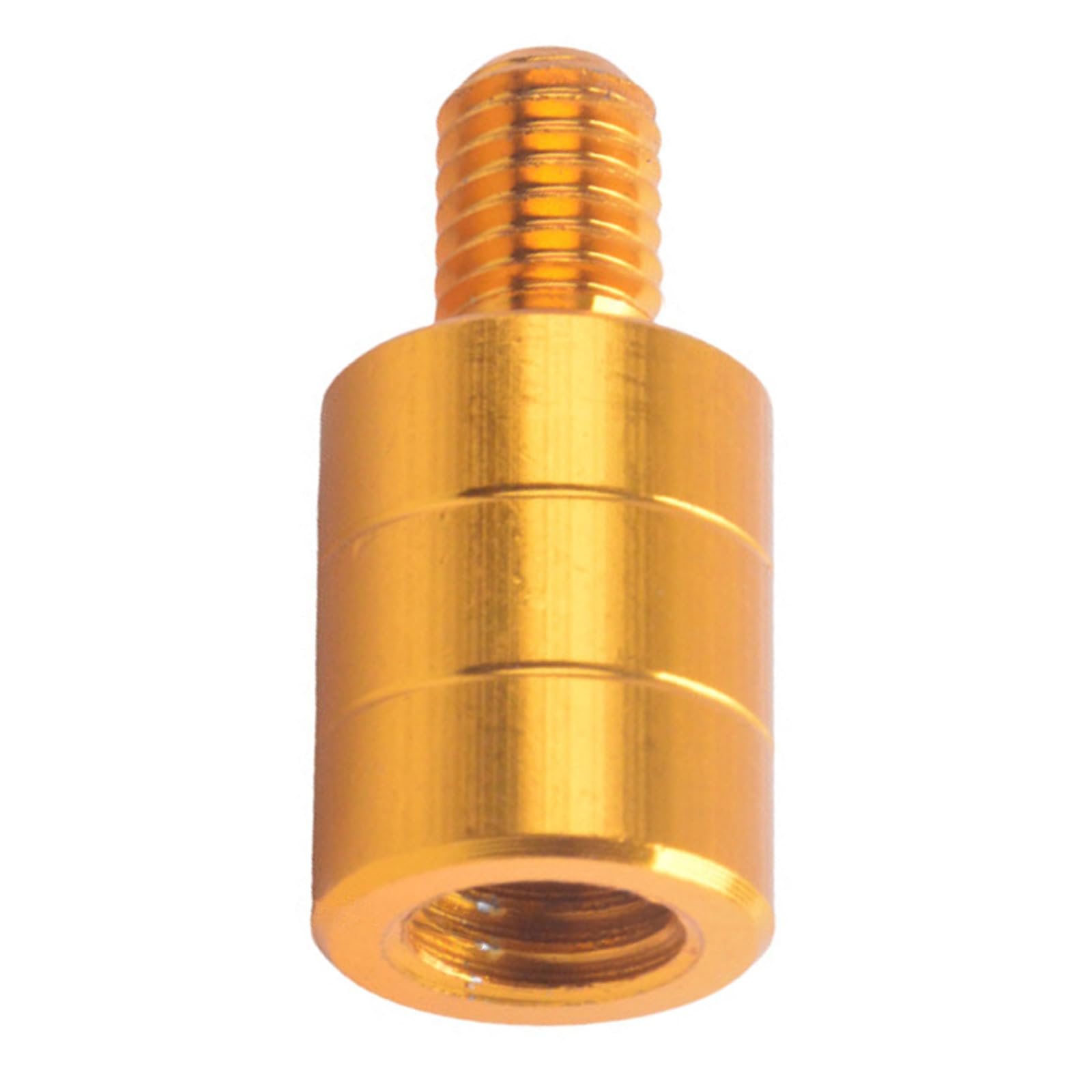 Jadewaa Gold Fishing Landing Net Handle Connector Thread Adapter Net Heads Adapter Fishing Landing Dip Net Rod Part Net Heads