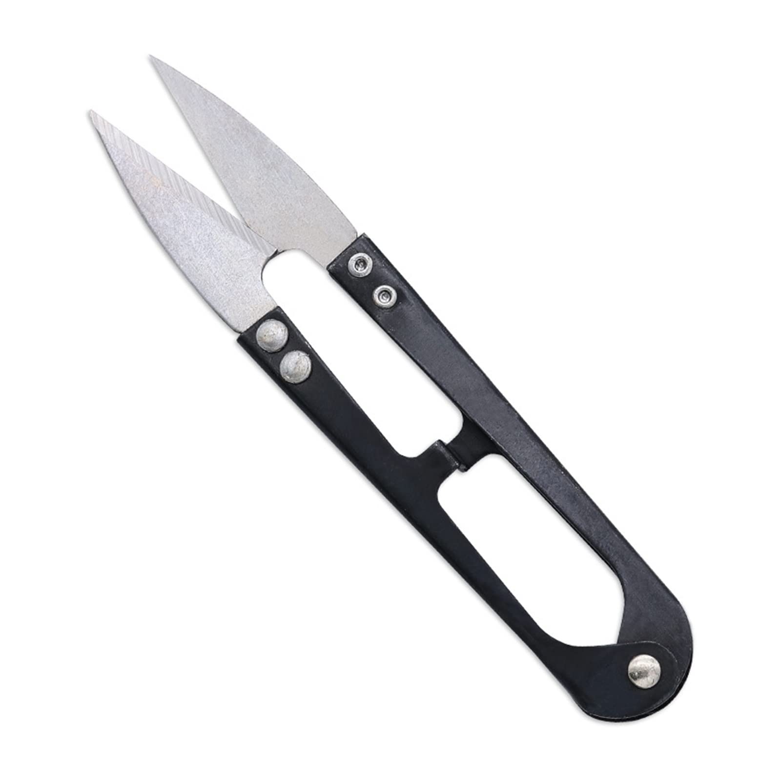 3 Tijeras útiles de Acero Inoxidable con Punta en Forma de U for Cortar sedal de Pesca, Accesorios Esenciales.(Black)