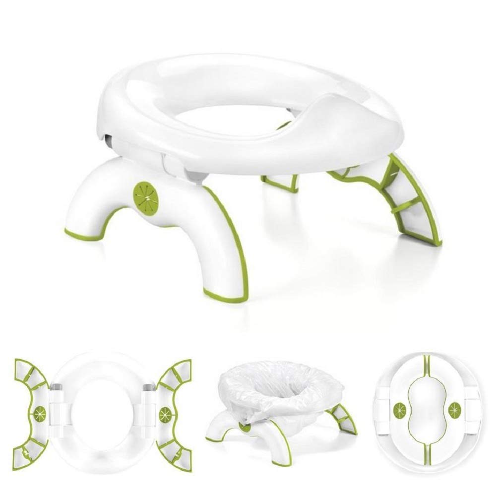 Portable Foldable Travel Potty Seat for Kids - 2-in-1 Baby Foldable Potty and Toilet Training Seat Pottyy and Toilet Training Seatt | Removable Basin, Non-Slip Base, Fits Toilets | (1Pcs)-image-4