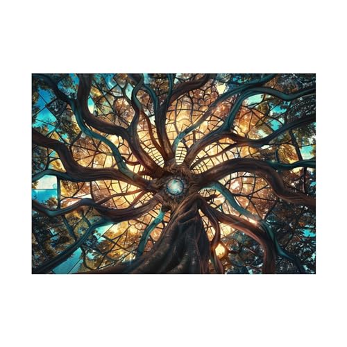 Toile non tissée arbre de vie au design moderne pour décoration murale