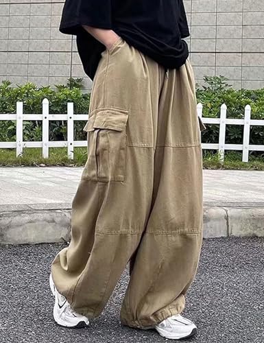 Cargo Pants Y2K Grunge Baggy Pants Hip Hop Drawstring Pants Joggers Goth Parachute Pants for Men4