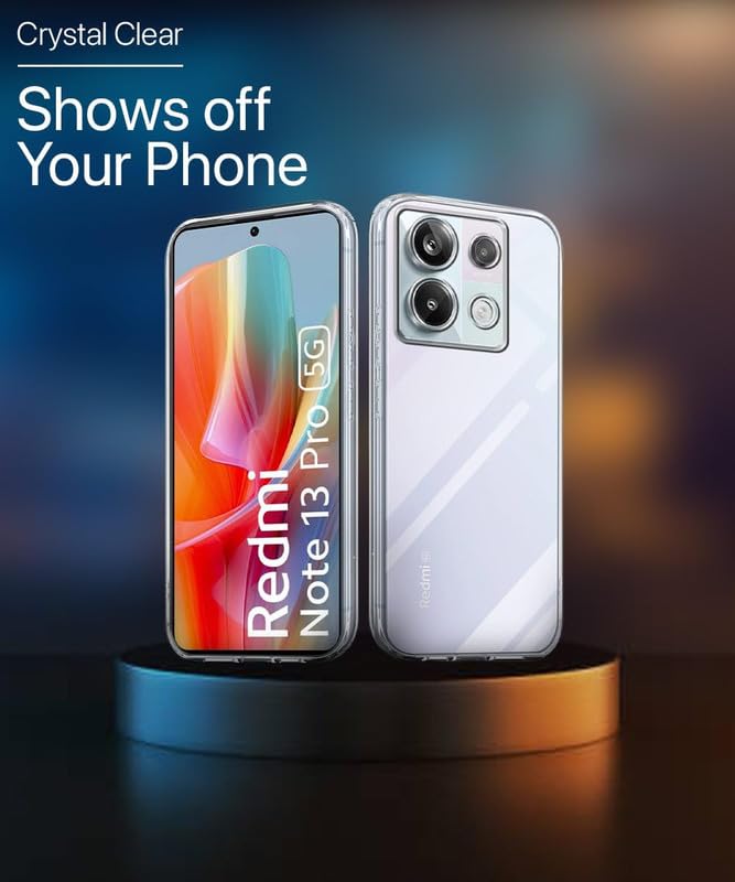 Image of Case Creation Brand - Mobile Cover for Xiaomi Redmi Note 13 Pro (Soft & Flexible Back Case), Transparent