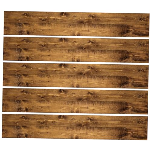 Angoily 5 Piezas tablero de grano de madera pegatinas tablones de vinilo para pisos decoración calcomanías para salpicaduras de pared pegatina decorativa para suelo de polivinilo