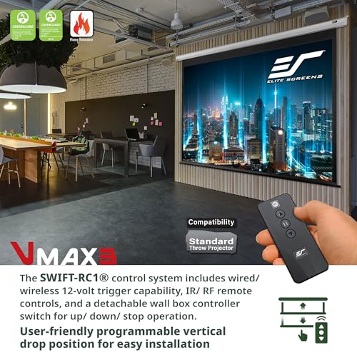 Image of Elite Screens VMAX 3 125 inch 16:9 Motorized Projector Screen VMAX125UWH3
