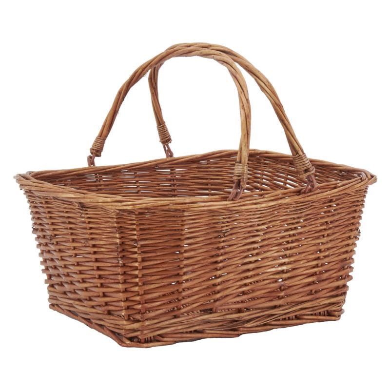 Cesta de mimbre buff