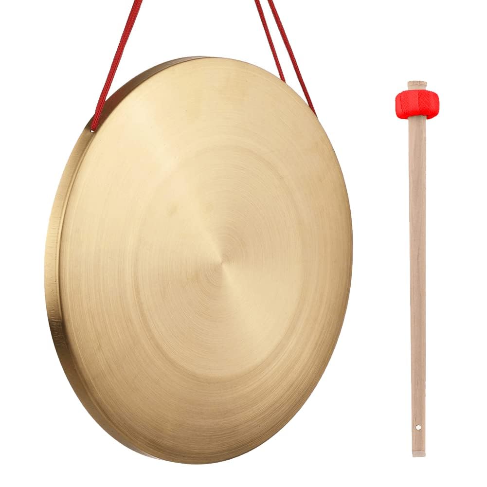 Generisch Vasca da bagno in ottone da 32 cm, portatile Tam Gong Tam Gong, strumento tradizionale a percussione per orchestra, opera della chiesa