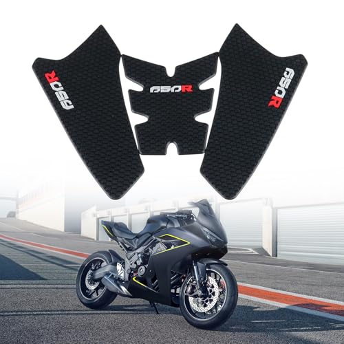 ONE.K.S Motorcycle Tank Grip Stickers Traction Rubber Side Pad Gas Fuel Knee Grip Decal Protector Sticker Anti Slip Real Carbon Look Fit for CBR650R CB650R 2019-2023
