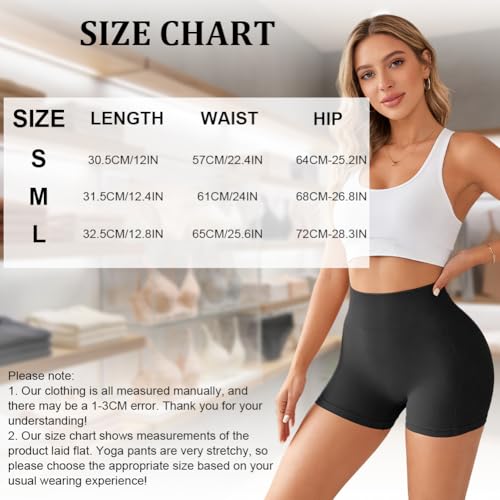 DiULi Bragas Levanta Glúteos Mujer, Mallas Push Up, Elásticos Antirozaduras Hotpants, Pantalón Corto Shorts Deportivos de Cintura Alta, Braguitas Embellecer Cadera para Yoga Gimnasio Ciclismo Deportes - imagen 3