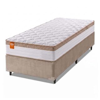 Cama Box Solteiro Real Colchão de Molas Ensacadas 88x188x65 cm