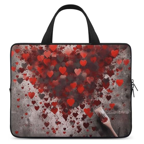 Pochette PC 15" antichoc cœur sur le mur pour le bureau et les cafés
