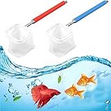 【Accesorios prácticos】 La red camaronera es un accesorio de acuario muy práctico. Es más fácil pescar peces pequeños y camarones al cambiar el agua todos los días. Es imprescindible para los amantes de los acuarios.