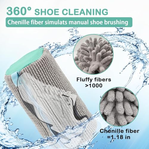 Image of Glivary Shoe washing machine bag, Laundry shoe pouch for washer and dryer, Reusable and Durable Zipper Plush Washing Machine Bag for Sneakers, Delicates and Toys(Laundry Bag) (grey, pack of 2)