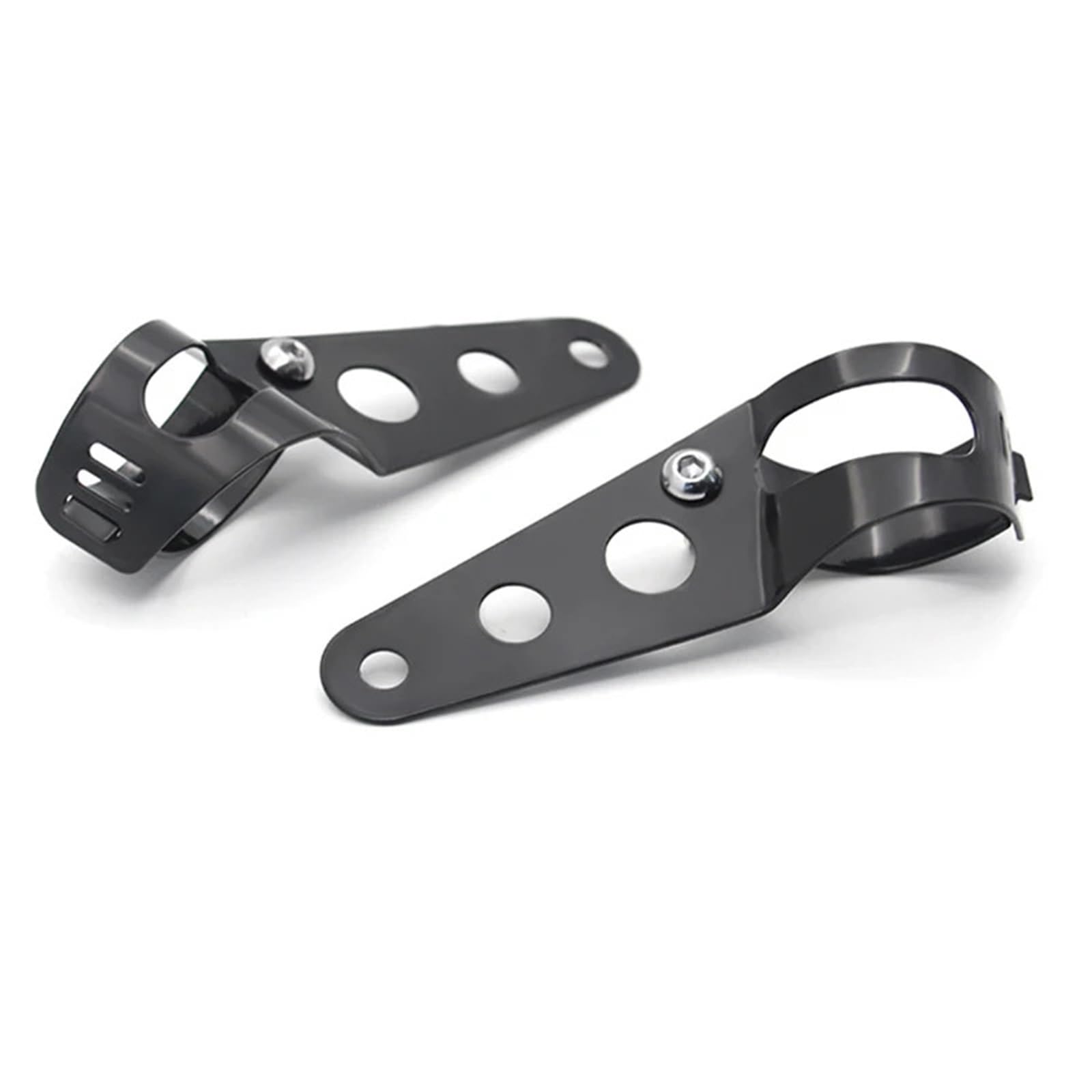 Headlight Bracket Motorcycle Headlight Mount Bracket Fork Ear Chopper Headlamp Holder Clamp Adjustable Motor 27-36mm 38-48mm Universal(Black L)