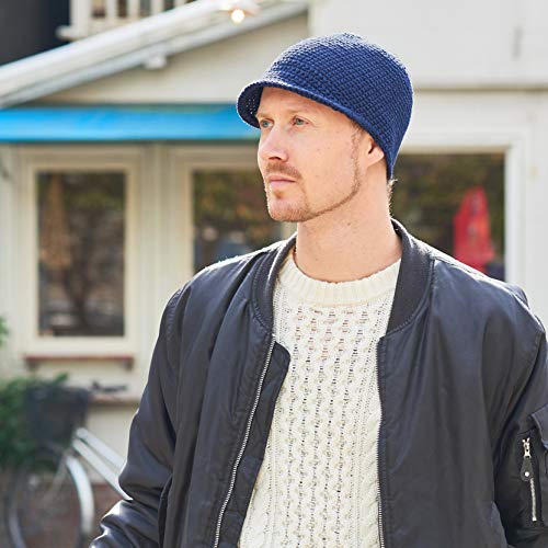 Image of CHARM Mens Kufi Beanie Hat | Billed Skull Cap, Chemo Hat, Sensitive Skin
