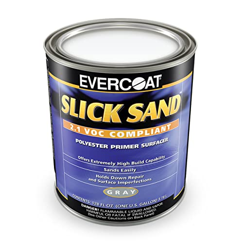 Evercoat Slick Sand Polyester Primer Surfacer for Fiberglass Wood Surfaces & More - 128 Fl Oz