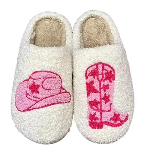 Image of LNERIP Animal Slippers Fruit Slippers Plant Slippers Various Cartoon Patterns Fluffy Soft Memory Foam Retro Indoor Outdoor Home Couple Shoes