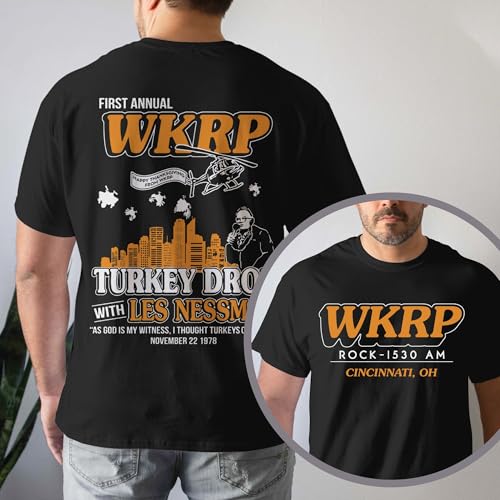 First Annual WKRP Thanksgiving Day Turkey Drop Tshirt - WKRP Thanksgivings T Shirts - Gifts for Thanksgivings Days2