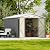 Patiowell 8x10 FT Outdoor Storage Shed, Large Garden Tool Metal Shed with Sloping Roof and Double Lockable Door, Outdoor Shed for Backyard Garden Patio Lawn,Grey