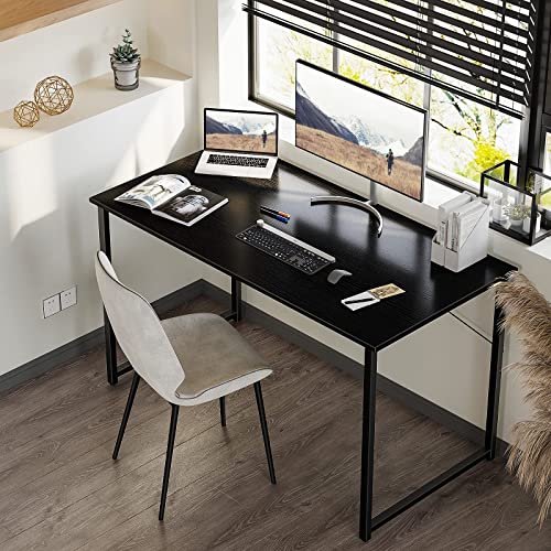 Coleshome 47 Inch Computer Desk, Modern Simple Style Desk For Home Office, Study Student Writing Desk,Black #TOP1