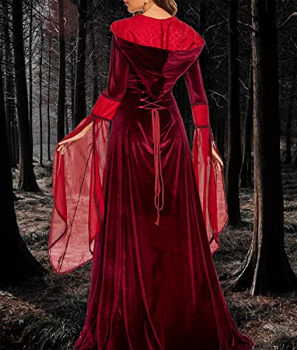 Robe de vampire à capuche brodée pour votre prochaine soirée gothique - 5
