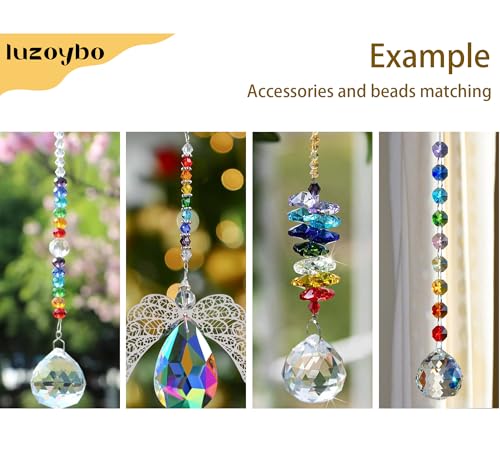 500pcs Crystal Suncacher-Sonnenfänger Innenfensterprisma Mondkristall Traumfänger Natürliche Heilsteine Regenbogenmacher Garten Auto Deko Outdoor