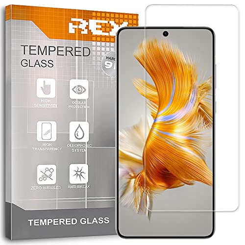 REY Protector de Pantalla para Huawei Mate 50, Cristal Vidrio Templado Premium
