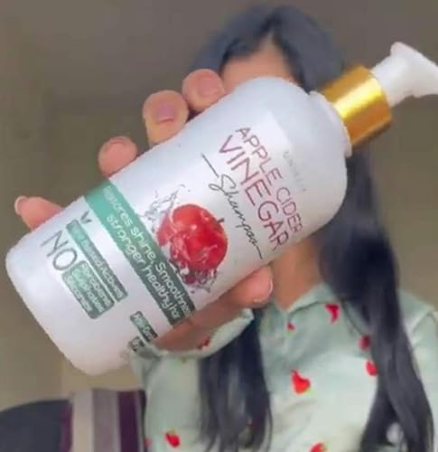 Miniatura 3 de Champú orgánico de vinagre de sidra de manzana, limpiador anticaspa sin sulfato para el cuero cabelludo con picazón, adelgazamiento del cabello y