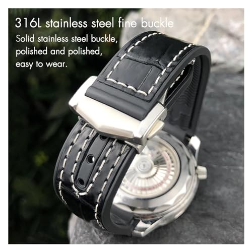 Bracelet montre cuir nylon de qualité supérieure pour Seiko 20mm