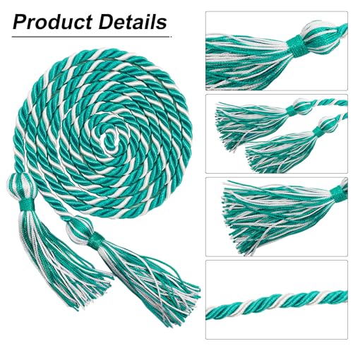 Image of GraduationMall Graduation Honor Cord 68 inch TurquoiseWhite
