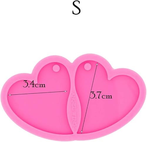 Miniatura 7 de Moldes de silicona con forma de corazón brillante brillante para manualidades, manualidades epoxi, aretes de bricolaje, fabricación de joyas de