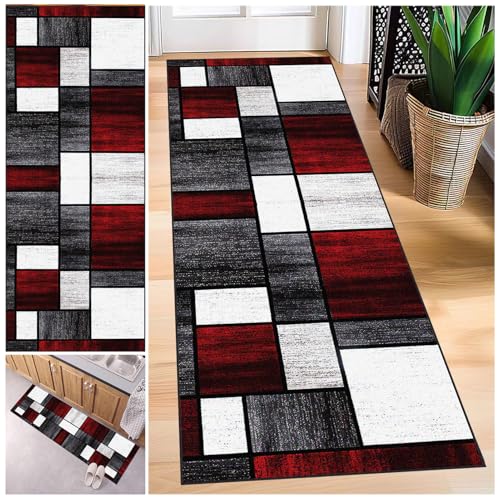Tapis de couloir géométrique anti-poussière pour protéger le sol - 2