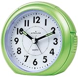 ALARM mit ansteigendem Piepton als Wecksignal und Snooze-Funktion (Weckwiederholung), große ON/OFF-Taste seitlich