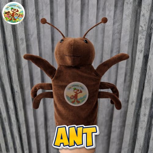 Image of Ant Hand Puppet for Kids | Soft Plush Animal Puppet | Storytelling, Role Play, Preschool Learning Toy | Interactive Educational Puppet for Boys & Girls