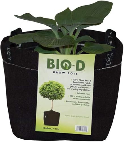 Paquete de 3 bolsas de cultivo de plantas de tela biodegradable de 1 galón, resistentes y respetuosas con el medio ambiente