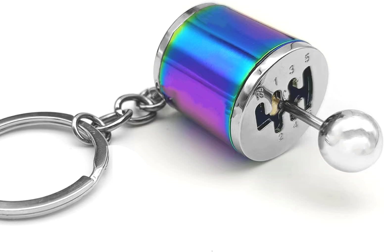 stymart Shifter Gear Keychain, 6 Speed Gear Box Shifter Keychain Key chain Ring, Mini Car Gear Shift Stick Knob Keyring, Car Key Fob Keychain Accessories(Colorful)