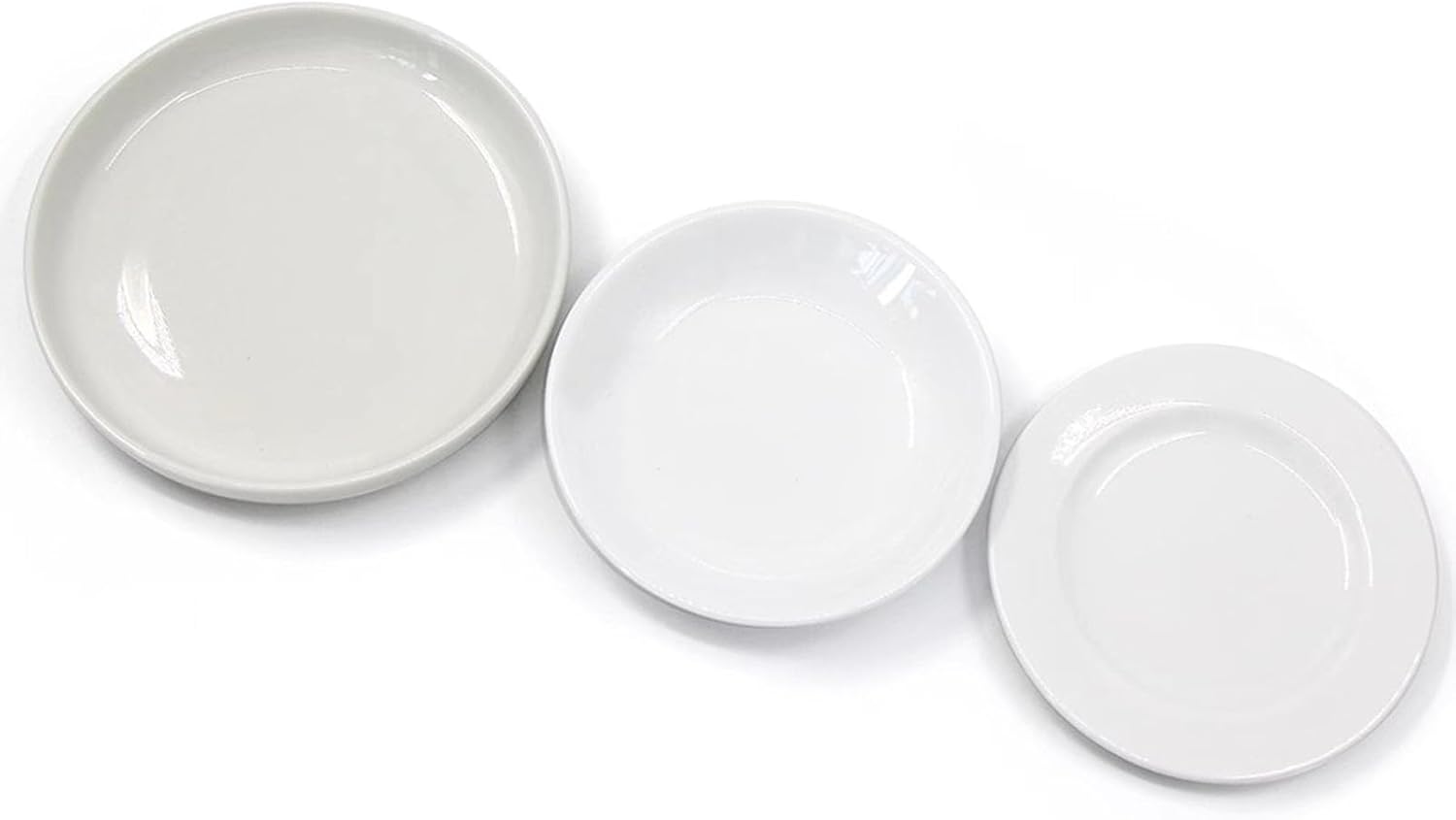 Montessori Ceramic White Plates, Independent Feeding for Infants (3 Pieces) - Image 1 of 7
