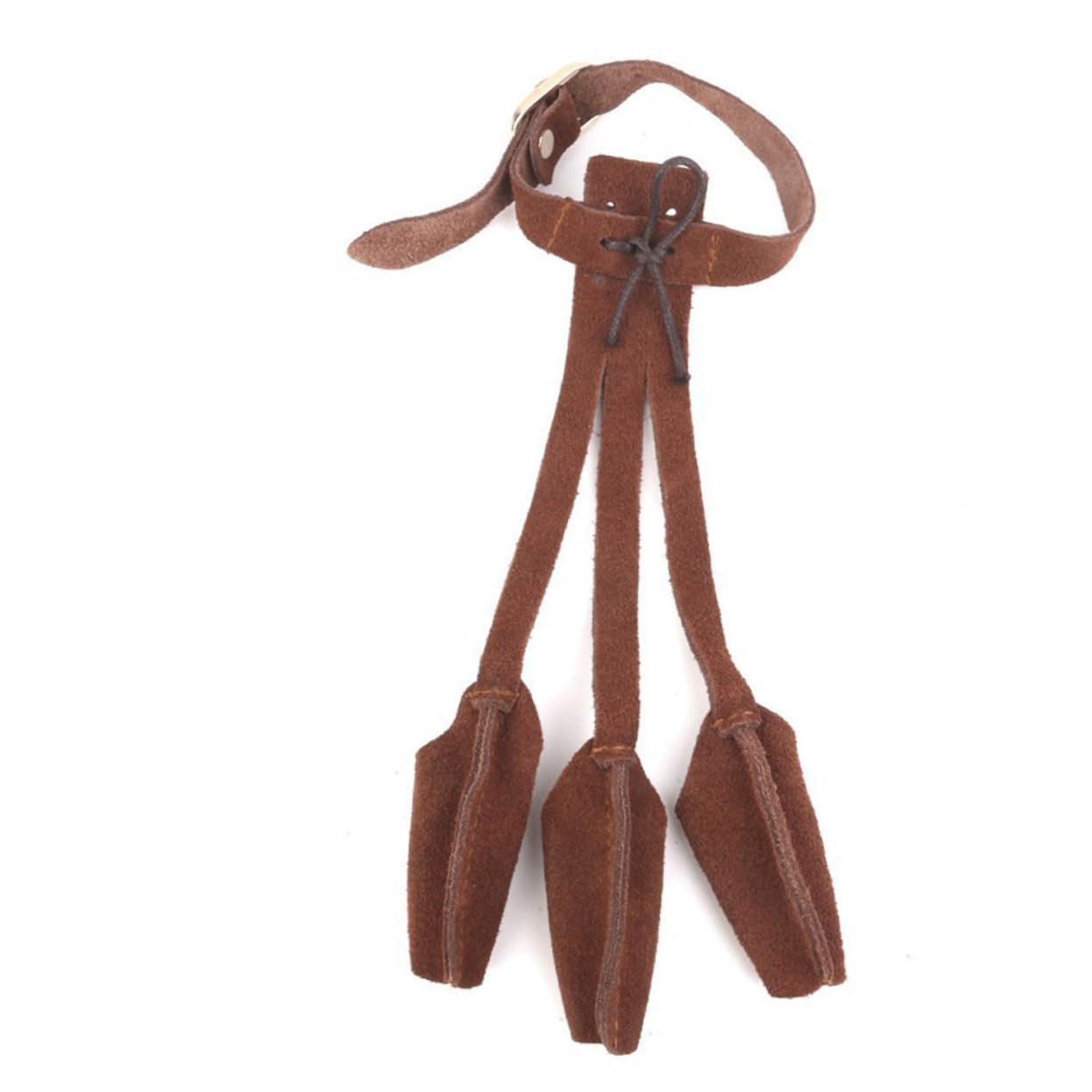 Toddmomy Finger Guard Longbow Shooting Glove 3-Finger Glove Pu Alloy Snap Buckle Adjustable Wrist Strap