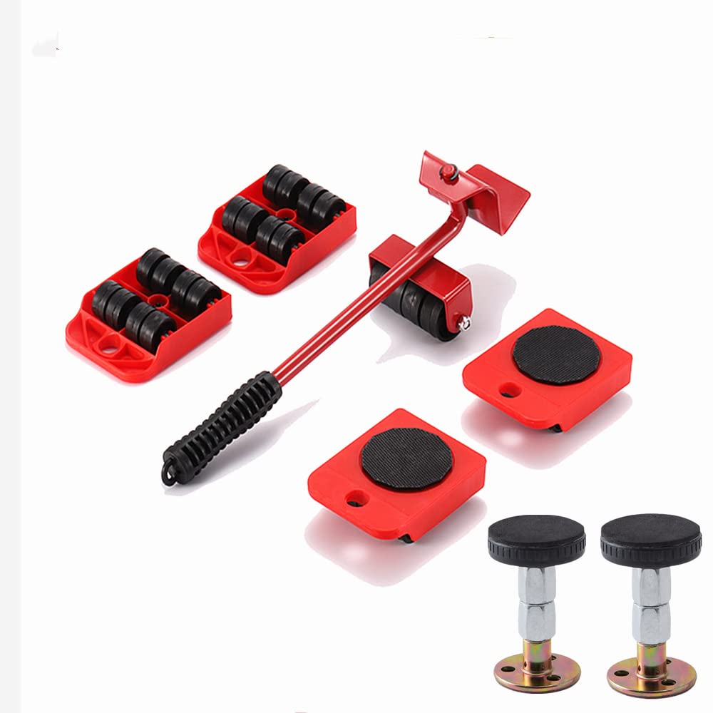 Furniture Sliders Kit, Furniture Lifter,Heavy Furniture Move Roller Tools Max Up for 150KG/330LBS, 360 Degree Rotatable Pads