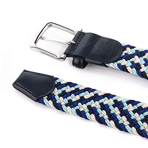 Image of Fabio Valenti Canvas Elastic Fabric Woven Stretch Braided Belts for Men Women Junior with Multicolored /Full Sizes