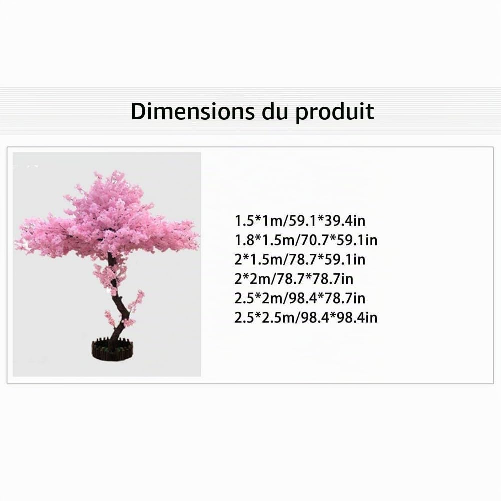 Grand Arbre de Fleur de Cerisier Artificiel, for Plantes Artificielles De Fête in, Arbre À Souhaits, pour Intérieur Extérieur, Mariage, Bureau, fêt,A,1.2x1.0m