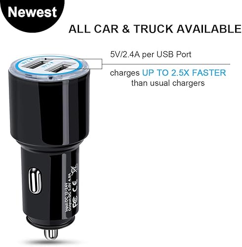 Miniatura 2 de Cargador de coche rápido Android, cable micro USB de carga rápida compatible con Samsung Galaxy S7 S6 J8 J7 J6 J5 J4 J3, Note 5 4 3, Moto E4 E5 G4