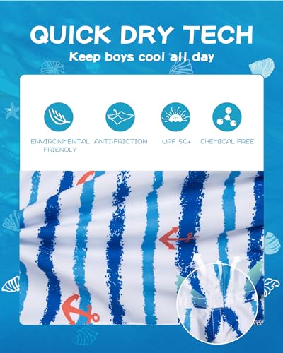 Image of SURF CUZ Boys Swim Trunks Toddler Swim Shorts UPF 50+ Bathing Suit for Boy Swimsuit Quick Dry Mesh Beach Boardshorts Swimwear