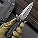 Sitivien ST15 Fixed Blade Knife DC53 Black Stonewashed Steel Blade G10 Handle Full Tang Camping Knife for Outdoor, Tactical, Survival and EDC (Black)