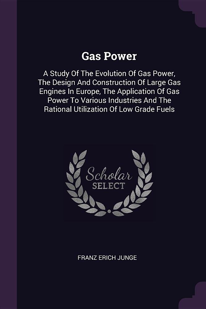 Gas Power: A Study Of The Evolution Of Gas Power, The Design And Construction Of Large Gas Engines In Europe, The Application Of Gas Power To Various ... The Rational Utilization Of Low Grade Fuels