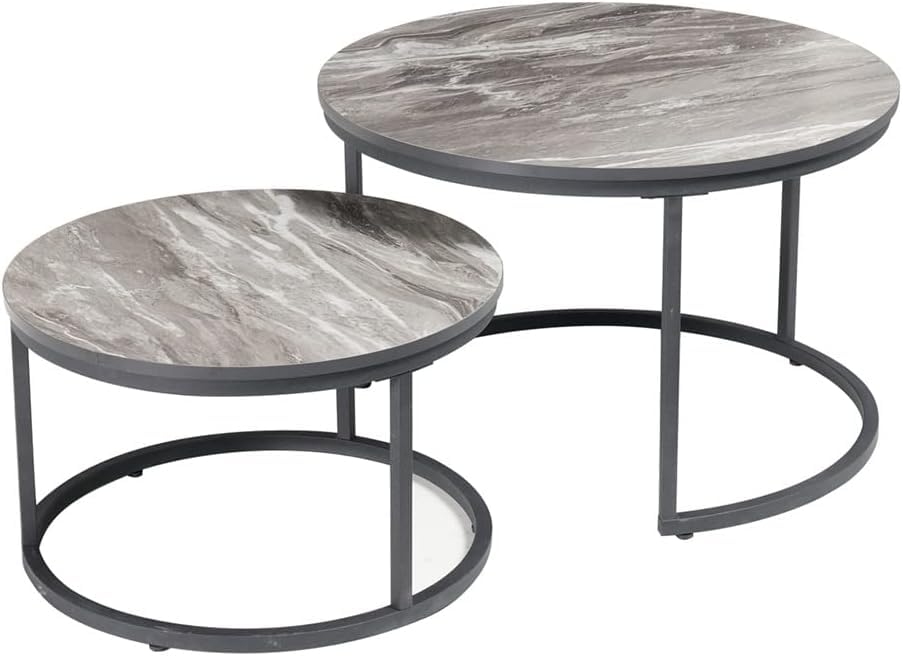 2 in 1 Nordic Living Room Round Coffee Tables Apartment Bedroom Bedside Table Furniture Restaurant Endtable