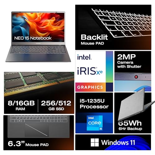 Thomson 15.6 Inches In-N15I HD Display Neo Notebook with Windows 11, Intel Core i5 12Th Gen 1235U & Window 11 - (Backlight Keyboard, 16 GB Ram... - Image 6