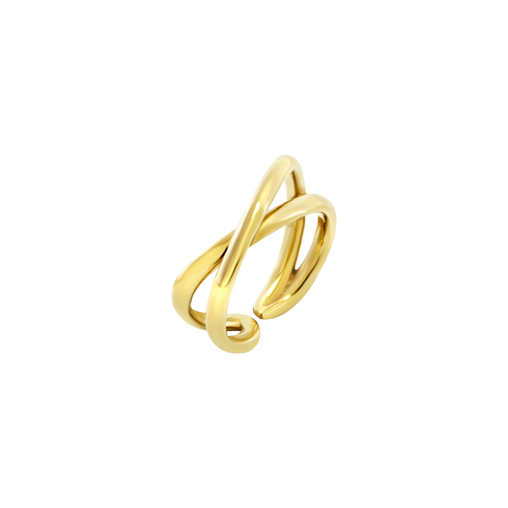 Breil, Collezione Lightline, Anello Donna in Acciaio Lucido Effetto Luminoso, Design dalle Linee Sinuose Eleganti e Raffinate, Idea Regalo Donne