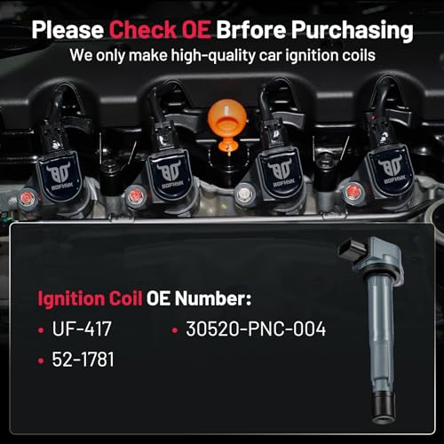 Image of BDFHYK Ignition Coil Pack UF417 for Acura RDX 2007-2012 TSX 2004-2008
