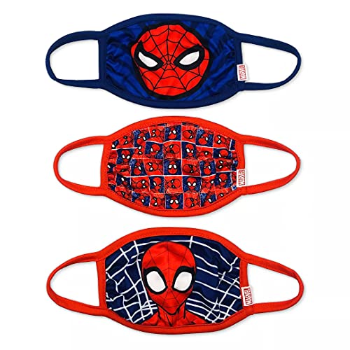 Disney Spider-Man Marvel Kids Cloth Face Masks Ages 8 to 12 Cotton Pack of 3 Berkshire Fashions Washable Reusable Non-Medical