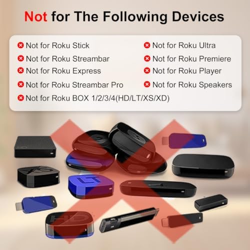 3-Pack Remote Control Replacement for Roku Smart TV (Not for Roku Players) - 3